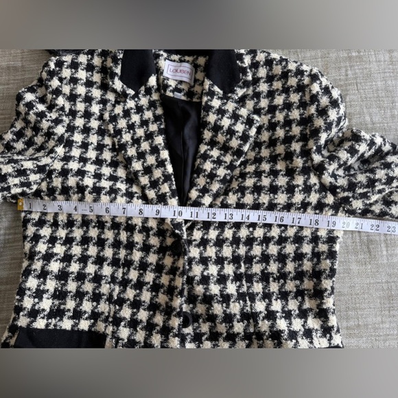 Stylish Houndstooth Women's Wool Blazer - Picture 6 of 6